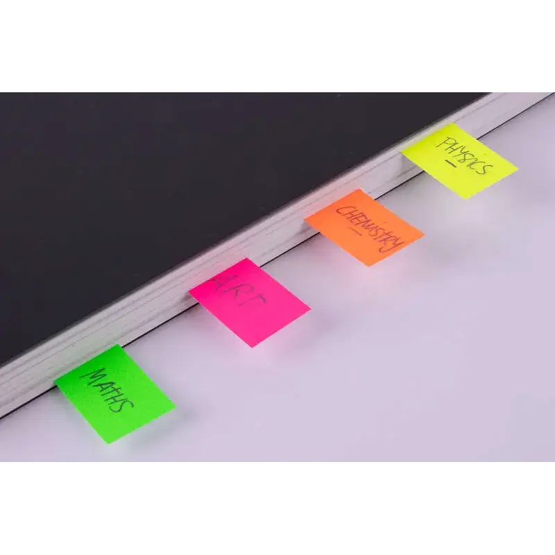 Apli Pack de 160 Indices Adhesivos de Papel 50x20mm - 40 Indices por Color - Faciles de Despegar - Organiza Tus Documentos - Col