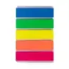 Apli Indices Adhesivos Film 45x12mm 5 Colores Fluorescentes - 25 Indices por Color - Facil de Pegar y Despegar - Ideal para Marc