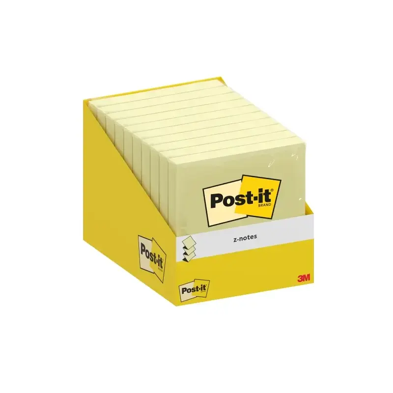 Post-It Bloc de 100 Z-Notas Adhesivas Reposicionables - Forma Cuadrada - 76x76mm - Color Amarillo Claro | Ahorro Imprimiendo