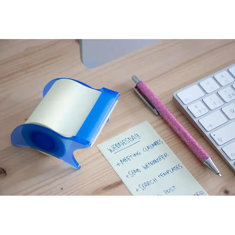 Apli Rollo de Nota Adhesiva con Dispensador - Medidas del Rollo 60mmx10m - Facil de Usar - Adhesivo de Calidad - Color Nota Amar