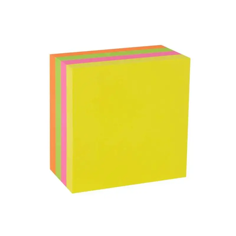 Apli Funny Cubo de 400 Notas Adhesivas 75 x 75 mm - Colores Surtidos Fluorescentes | Ahorro Imprimiendo