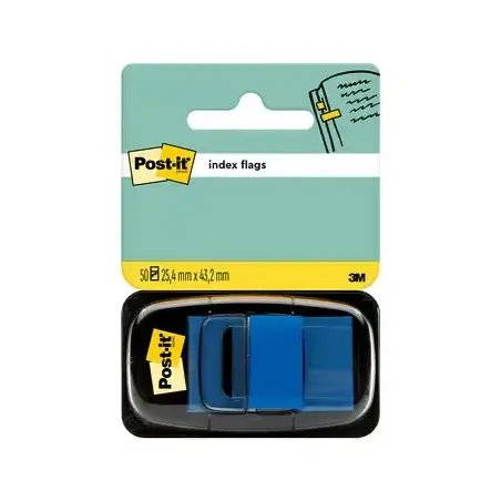 Post-it Index Dispensador con 50 Marcadores Reposicionables 25.4 x 43.2mm - Adherencia Firme - Para Marcar, Señalar o Destacar I