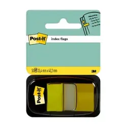Post-it Index Dispensador con 50 Marcadores Reposicionables 25.4 x 43.2mm - Adherencia Firme - Para Marcar, Señalar o Destacar I