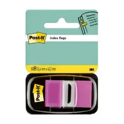Post-it Index Dispensador con 50 Marcadores Reposicionables 25.4 x 43.2mm - Adherencia Firme - Para Marcar, Señalar o Destacar I