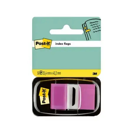 Post-it Index Dispensador con 50 Marcadores Reposicionables 25.4 x 43.2mm - Adherencia Firme - Para Marcar, Señalar o Destacar I