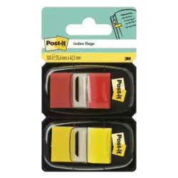 Post-It Index Pack de 2 Dispensadores con 100 Marcadores de Indice Reposicionables - Forma Rectangular - Colores Surtidos | Ahor