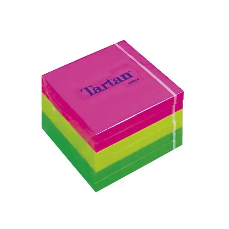 Tartan 7676N Pack de 6 Blocs de 100 Notas Adhesivas Reposicionables 76x76mm - 100% PEFC - Colores Surtidos | Ahorro Imprimiendo