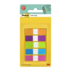Post-It Index Dispensador con 100 Marcadores de Indice Reposicionables - Forma Rectangular - Colores Surtidos | Ahorro Imprimien