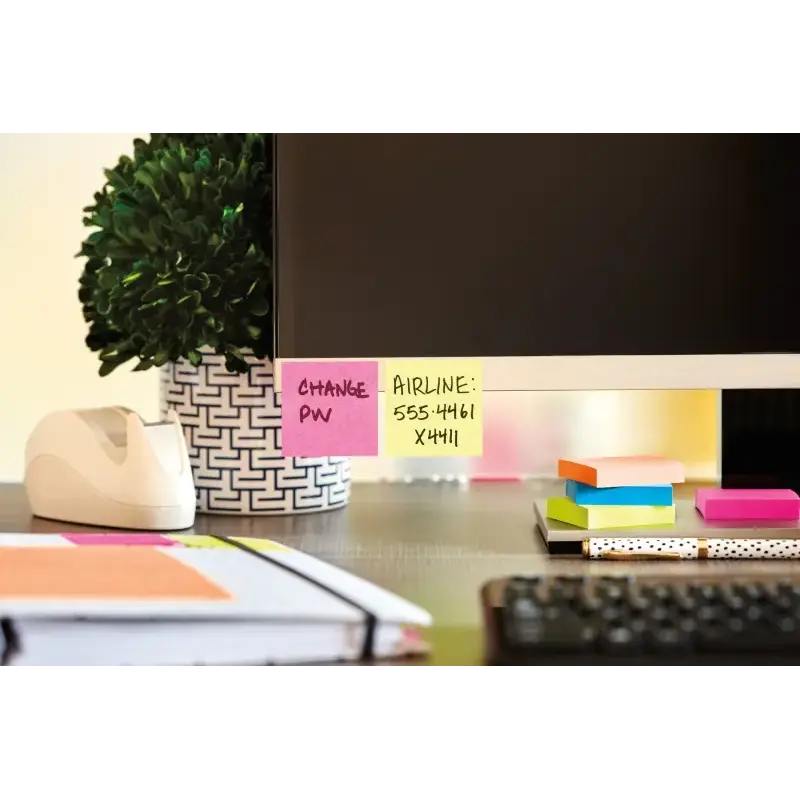 Post-It Cubo de 450 Notas Adhesivas Reposicionables - Forma Cuadrada - 76x76mm - Color Amarillo Claro | Ahorro Imprimiendo