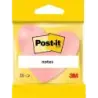 Post-It Bloc de 225 Notas Adhesivas Reposicionables - Forma Corazon - 70x70mm - Color Rosa | Ahorro Imprimiendo