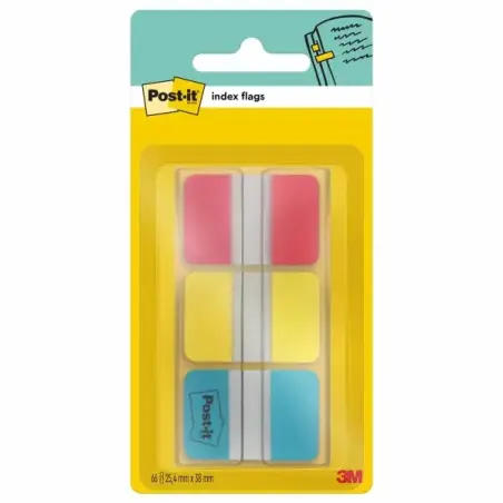 Post-It Index Dispensador con 66 Marcadores Reposicionables - Forma Rectangular - Colores Surtidos | Ahorro Imprimiendo