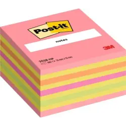 Post-It Cubo de 450 Notas Adhesivas Reposicionables - Forma Cuadrada - 76x76mm - Colores Surtidos | Ahorro Imprimiendo