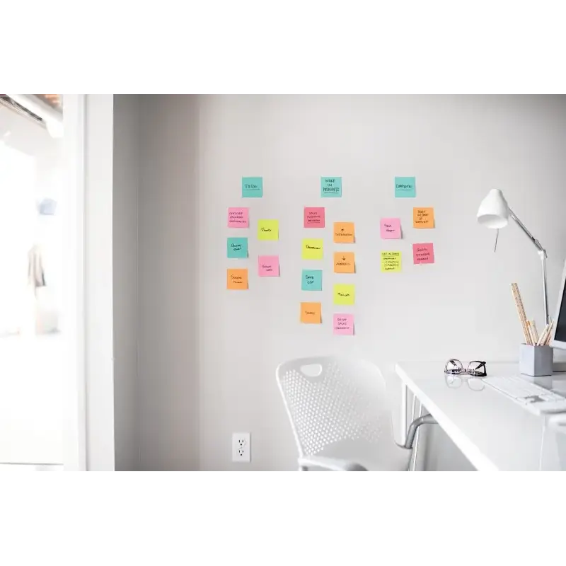 Post-It Super Sticky Pack de 6 Blocs de 90 Notas Adhesivas Reposicionables - Forma Cuadrada - 76x76mm - Colores Surtidos | Ahorr