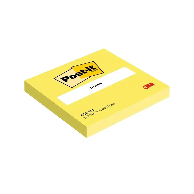 Post-It Pack de 6 Blocs de 100 Notas Adhesivas Reposicionables - Forma Cuadrada - 76x76mm - Color Amarillo Neon | Ahorro Imprimi