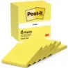 Post-It Pack de 6 Blocs de 100 Notas Adhesivas Reposicionables - Forma Cuadrada - 76x76mm - Color Amarillo Neon | Ahorro Imprimi