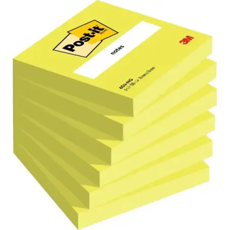 Post-It Pack de 6 Blocs de 100 Notas Adhesivas Reposicionables - Forma Cuadrada - 76x76mm - Color Verde | Ahorro Imprimiendo