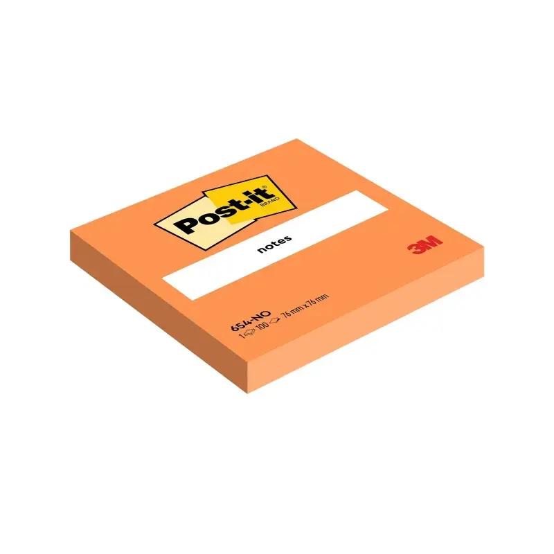 Post-It Pack de 6 Blocs de 100 Notas Adhesivas Reposicionables - Forma Cuadrada - 76x76mm - Color Naranja | Ahorro Imprimiendo