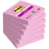 Post-It Pack de 6 Blocs de 100 Notas Adhesivas Reposicionables - Forma Cuadrada - 76x76mm - Color Rosa | Ahorro Imprimiendo