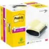 Post-It Super Sticky Dispensador con Bloc de 90 Z-Notas Adhesivas - Dispensador Pro - Forma Cuadrada - 76x76mm - Color Negro | A