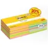 Post-It Pack de 2 Cubos de 450 Notas Adhesivas Reposicionables - Forma Cuadrada - Colores Surtidos | Ahorro Imprimiendo