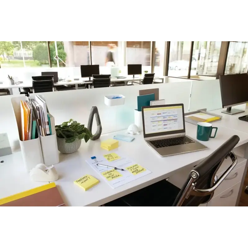 Post-It Pack de 12 Blocs de 100 Notas Adhesivas Reposicionables - Forma Cuadrada - 76x76mm - Color Amarillo Claro | Ahorro Impri