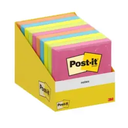 Post-It Pack de 10 Blocs de 100 Notas Adhesivas Reposicionables - Forma Cuadrada - 76x76mm - Colores Surtidos | Ahorro Imprimien
