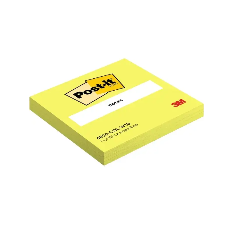Post-It Pack de 10 Blocs de 100 Notas Adhesivas Reposicionables - Forma Cuadrada - 76x76mm - Colores Surtidos | Ahorro Imprimien