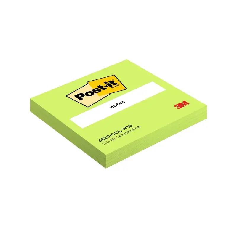 Post-It Pack de 10 Blocs de 100 Notas Adhesivas Reposicionables - Forma Cuadrada - 76x76mm - Colores Surtidos | Ahorro Imprimien