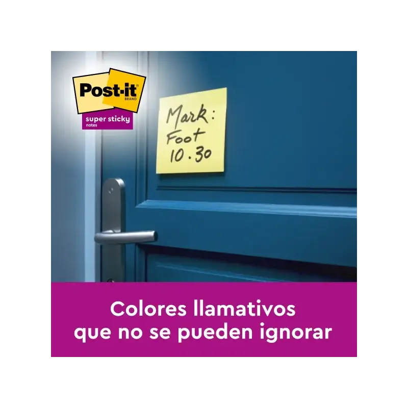 Post-It Super Sticky Pack de 12 Blocs de 90 Notas Adhesivas Reposicionables Zig-Zag 76x76mm - Forma Cuadrada - Color Amarillo Cl