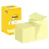 Post-It Pack de 12 Blocs de 100 Z-Notas Adhesivas Reposicionables 76x76mm - Forma Cuadrada - Caja Dispensadora - Color Amarillo