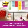 Post-It Super Sticky Pack de 16 Blocs de 90 Notas Adhesivas Reposicionables - Forma Cuadrada - 76x76mm - en Zig-Zag - Colores Su