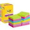 Post-It Super Sticky Pack de 12 Blocs de 90 Notas Adhesivas Reposicionables - Forma Cuadrada - 76x76mm - Colores Surtidos | Ahor