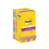 Post-It Super Sticky Pack de 12 Blocs de 90 Notas Adhesivas Reposicionables - Forma Cuadrada - 76x76mm - Colores Surtidos | Ahor