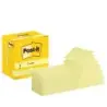 Post-It Pack de 12 Blocs de 100 Z-Notas Adhesivas Reposicionables - Forma Rectangular - 76x127mm - Color Amarillo Claro | Ahorro