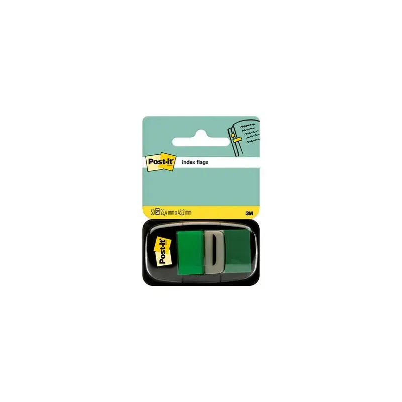 Post-it Index Dispensador con 50 Marcadores Reposicionables 25.4 x 43.2mm - Adherencia Firme - Para Marcar, Señalar o Destacar I