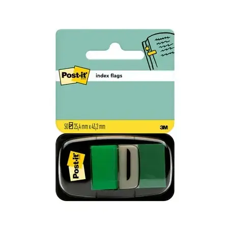 Post-it Index Dispensador con 50 Marcadores Reposicionables 25.4 x 43.2mm - Adherencia Firme - Para Marcar, Señalar o Destacar I