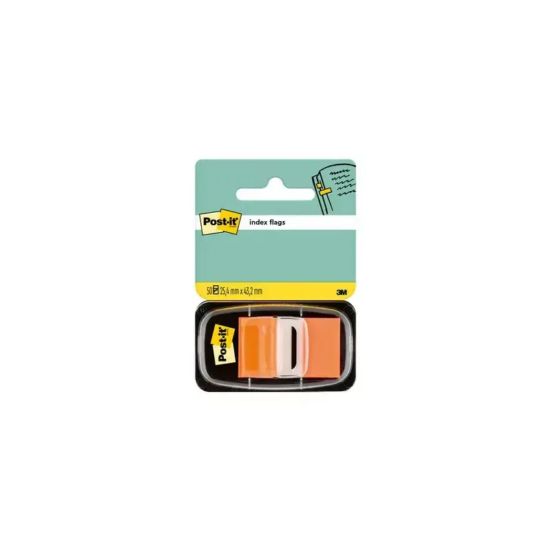 Post-it Index Dispensador con 50 Marcadores Reposicionables 25.4 x 43.2mm - Adherencia Firme - Para Marcar, Señalar o Destacar I