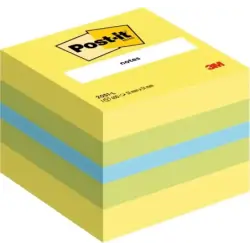 Post-It Cubo de 400 Notas Adhesivas Reposicionables - Forma Cuadrada - 51x51mm - Colores Surtidos | Ahorro Imprimiendo
