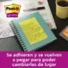 Post-It Super Sticky Bloc de 75 Notas Adhesivas Reposicionables - Forma Rectangular - 101x152mm - Color Ultra Amarillo | Ahorro