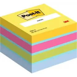 Post-It Cubo de 400 Notas Adhesivas Reposicionables - Forma Cuadrada - 51x51mm - Colores Surtidos | Ahorro Imprimiendo
