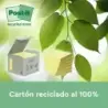 Post-It Pack de 6 Blocs de 100 Notas Adhesivas Recicladas - Forma Cuadrada - 76x76mm - Color Amarillo Claro | Ahorro Imprimiendo
