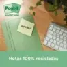 Post-It Pack de 6 Blocs de 100 Notas Adhesivas Recicladas - Forma Cuadrada - 76x76mm - Color Amarillo Claro | Ahorro Imprimiendo