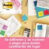 Post-It Pack de 12 Blocs de 100 Notas Adhesivas Reposicionables 38x51mm - Forma Rectangular - Caja Dispensadora - Colores Surtid