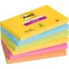 Post-It Super Sticky Pack de 6 Blocs de 90 Notas Adhesivas Reposicionables - Forma Rectangular - Colores Surtidos | Ahorro Impri
