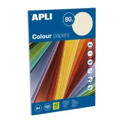 Apli Pack con 100 Hojas de Papel A4 - 20 Hojas por Color - Colores Surtidos Pastel | Ahorro Imprimiendo