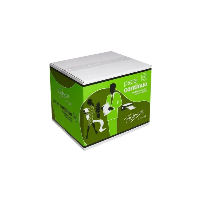 Fabrisa Papel Continuo 11" x 240mm - 1 Hoja, 2 Trepados, 2500 Pliegos - Color Blanco | Ahorro Imprimiendo