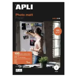 Apli Papel Fotografico Matt A4 120g 100 Hojas | Ahorro Imprimiendo