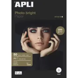 Apli Papel Fotografico Photobright A4 200g 50 Hojas | Ahorro Imprimiendo