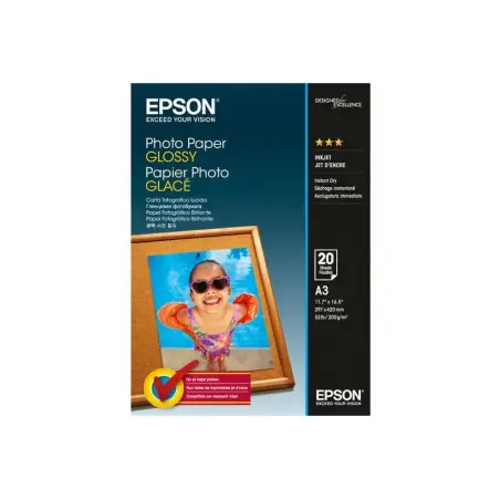 Epson Papel Fotografico Glossy A3 20 Hojas - 297x420mm - 200gr | Ahorro Imprimiendo