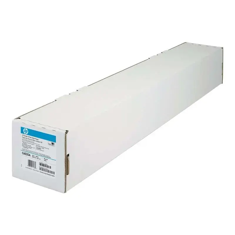 HP Bobina de Papel para Plotter - Blanco Brillante para Inyeccion de Tinta - 610mm x 45.7m - 90gr | Ahorro Imprimiendo